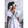 White boho flower girl dress