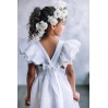 Linen flower girl dress