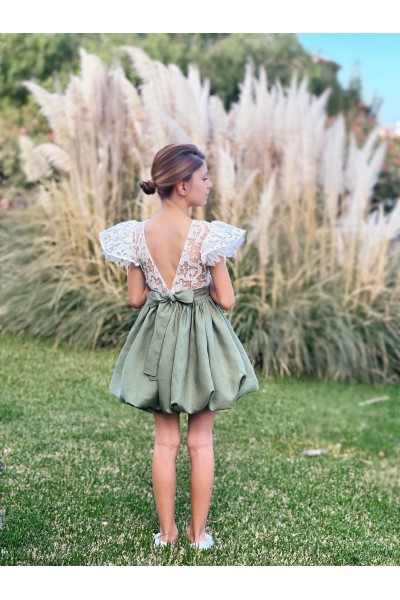 Sage green flower girl dress for toddler