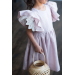 Linen flower girl dress