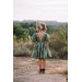 Linen flower girl dress