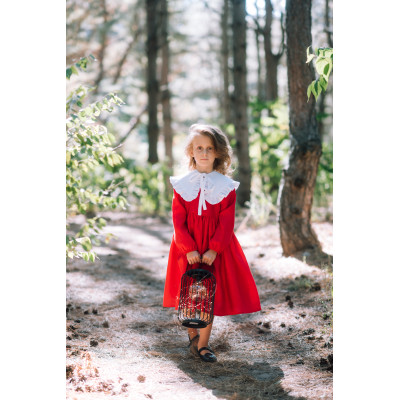 Red and white toddler christmas dress