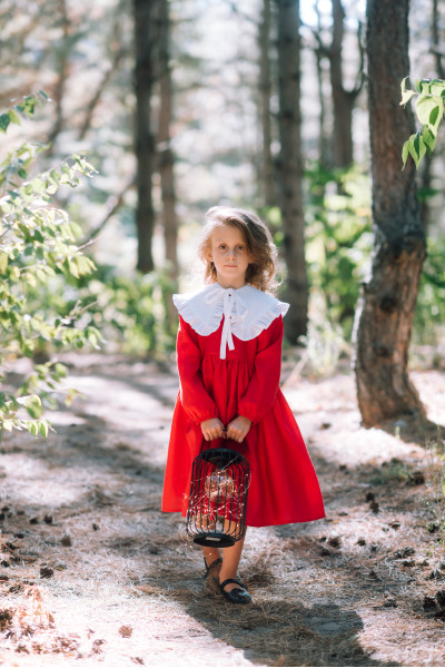 Red and white toddler christmas dress