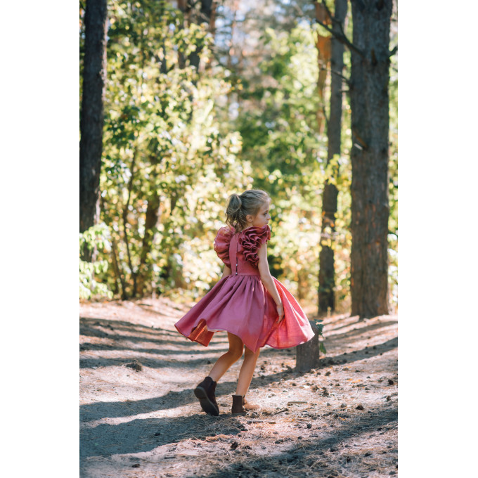 Linen flower girl dress