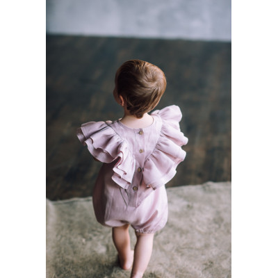 Baby girl linen rompers