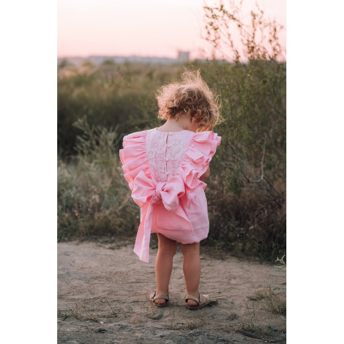 Baby girl linen romper