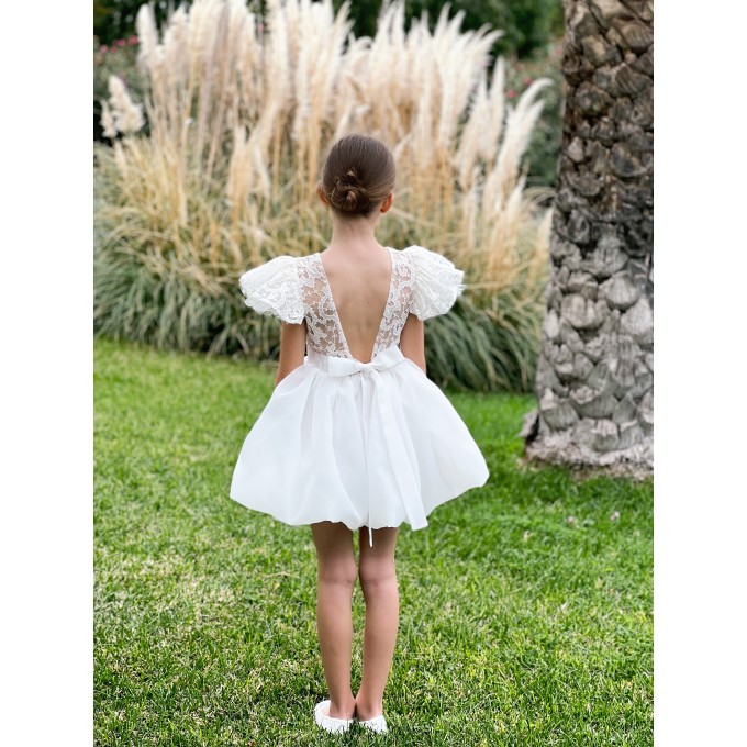 Boho flower girl dress toddler, Lace flower girl dress ivory, Blush tulle flower girl dress, Bohemian flower girl dress