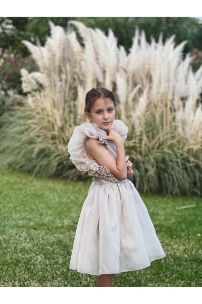 Bohemian lace flower girl dress toddler, Boho ivory flower girl dress, First communion dress, Christening gown, First birthday dress