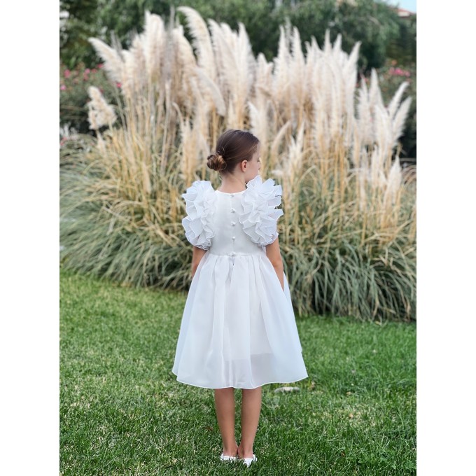 Ivory flower girl dress toddler, First communion dress, Lace flower girl dress boho, Girls baptism dress, Bohemian flower girl dress