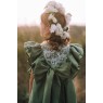 Sage green linen flower girl dress