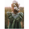 Sage green linen flower girl dress