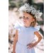 Linen flower girl dress