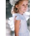 Linen flower girl dress